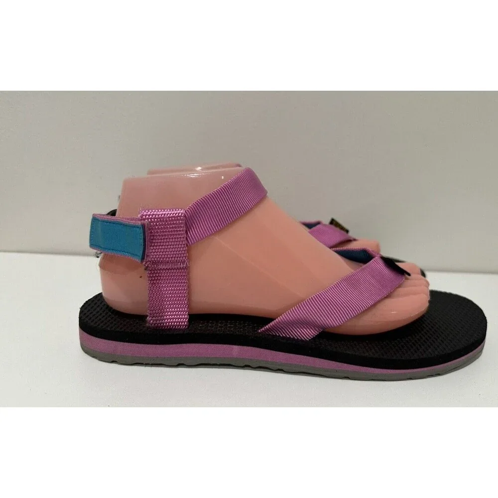 Teva women size 10 hook & loop flats comfort thongs ankle strap sandals 1003986
